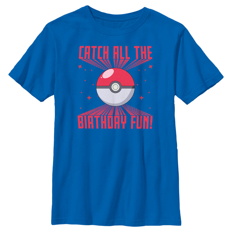 Boy's Pokemon Catch all the Birthday Fun T-Shirt