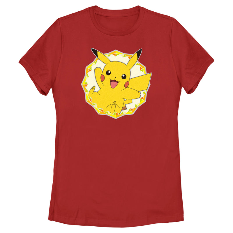 Women's Pokemon Pikachu Circle T-Shirt