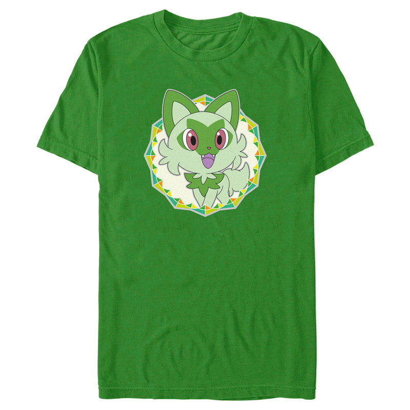 Men's Pokemon Sprigatito Circle T-Shirt