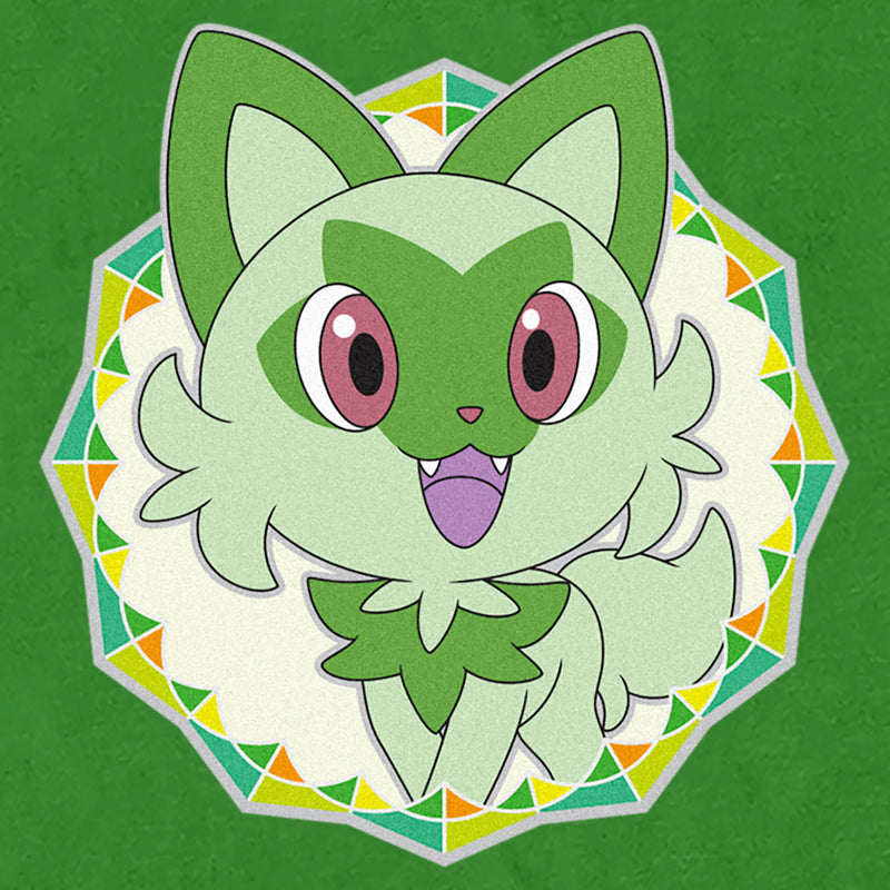 Men's Pokemon Sprigatito Circle T-Shirt