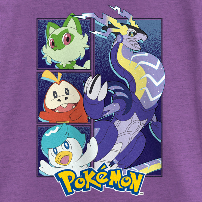 Girl's Pokemon Miraidon Group T-Shirt