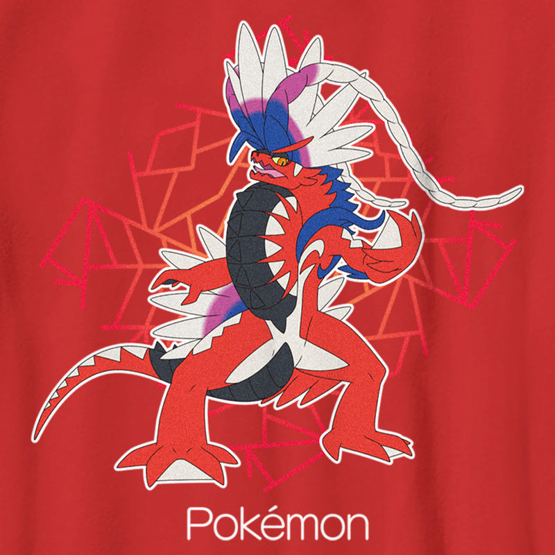 Boy's Pokemon Koraidon Circle T-Shirt - Red - Large