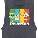 Junior's Pokemon Colorful Friends Festival Muscle Tee