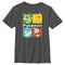 Boy's Pokemon Colorful Square Characters T-Shirt