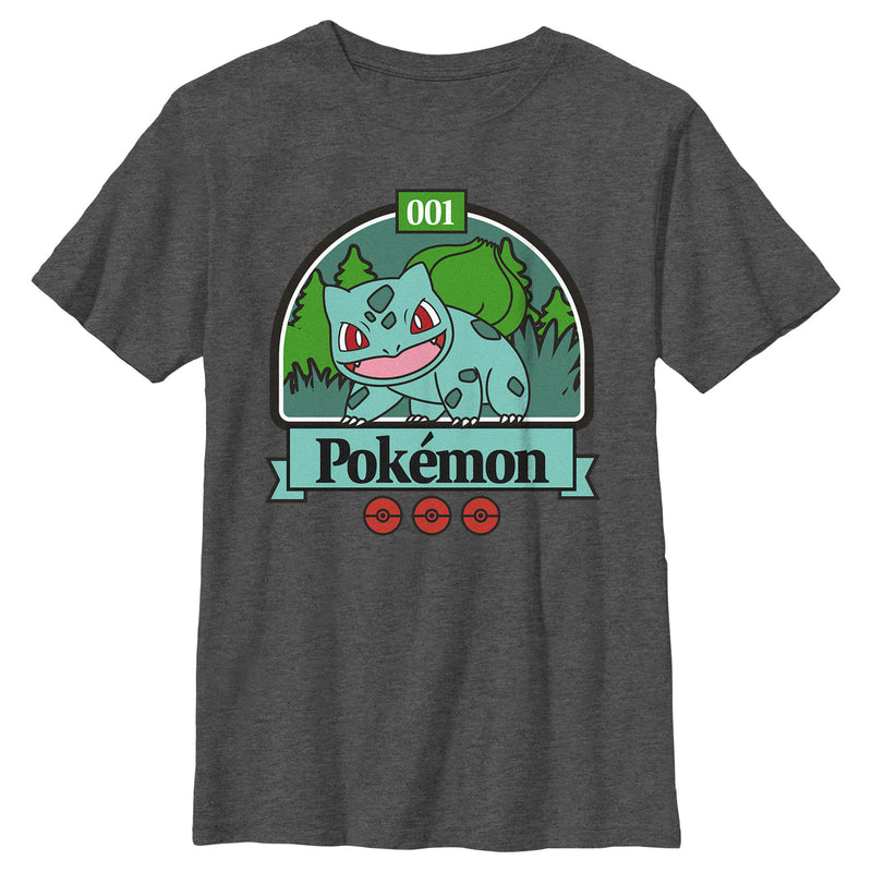 Boy's Pokemon Icon Bulbasaur 001 T-Shirt