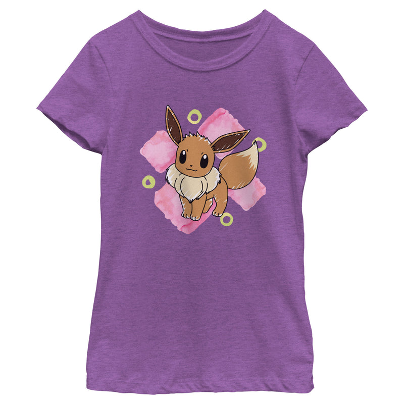 Girl's Pokemon Watercolor Eevee T-Shirt