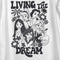 Women's Disney Black and White Princesses Living the Dream Scoop Neck