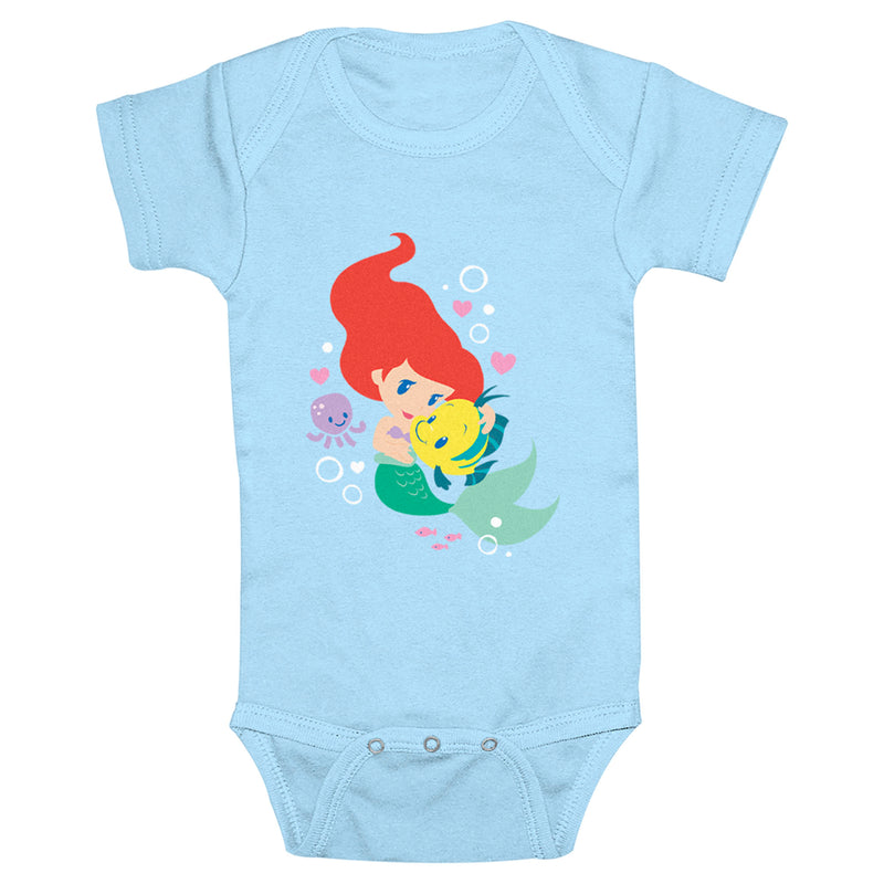 Infant's The Little Mermaid Ariel Flounder Hug Onesie