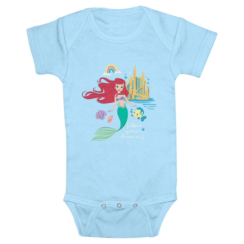 Infant's The Little Mermaid Ariel Follow Your Dreams Onesie