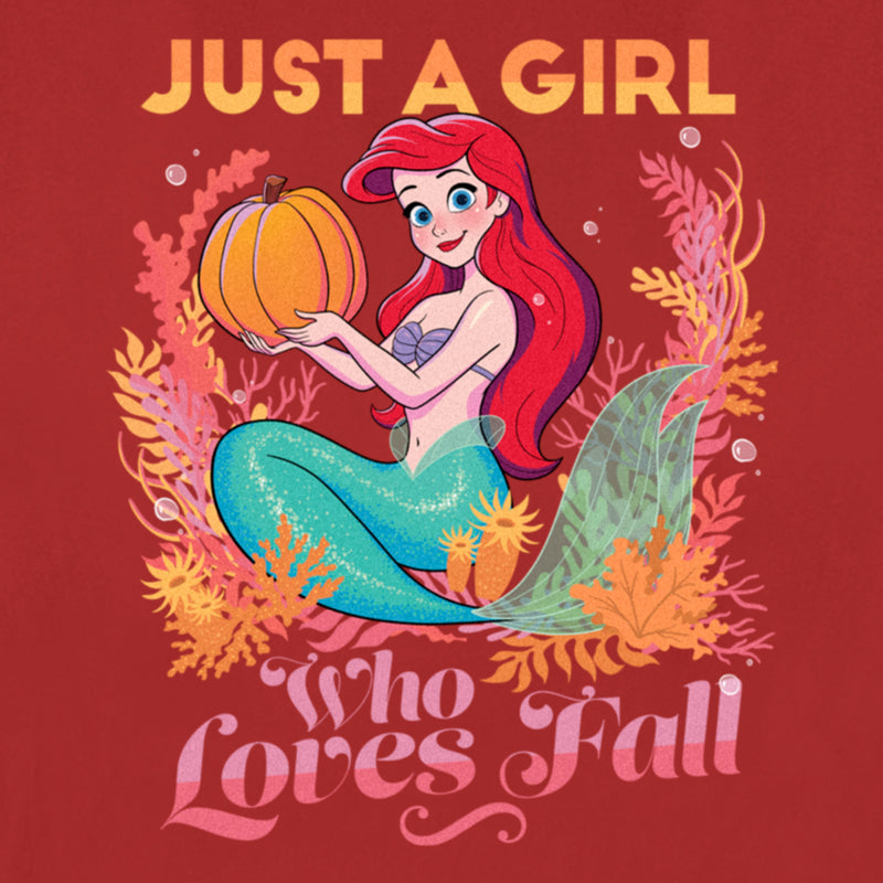 Women's Disney Ariel Just a Girl Who Loves Fall T-Shirt