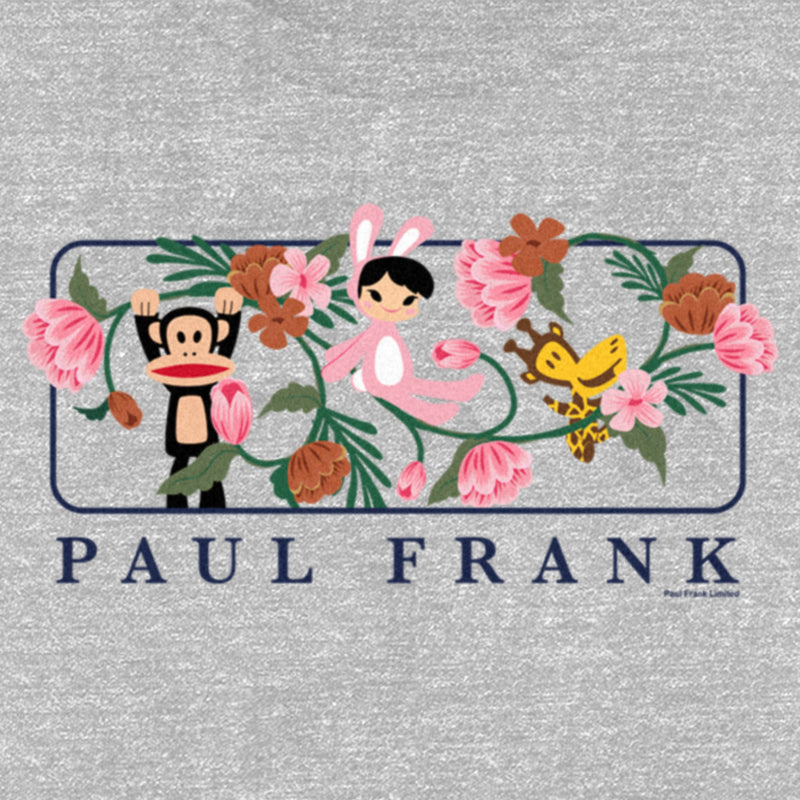 Women's Paul Frank Julius the Monkey and Bunny Girl Flower Scene T-Shirt