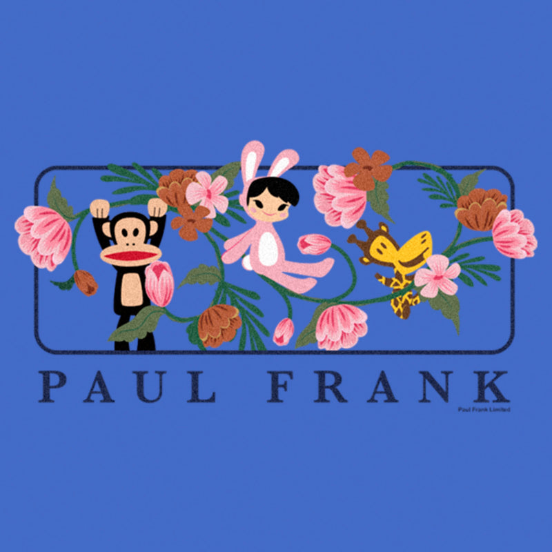 Men's Paul Frank Julius the Monkey and Bunny Girl Flower Scene Tank Top