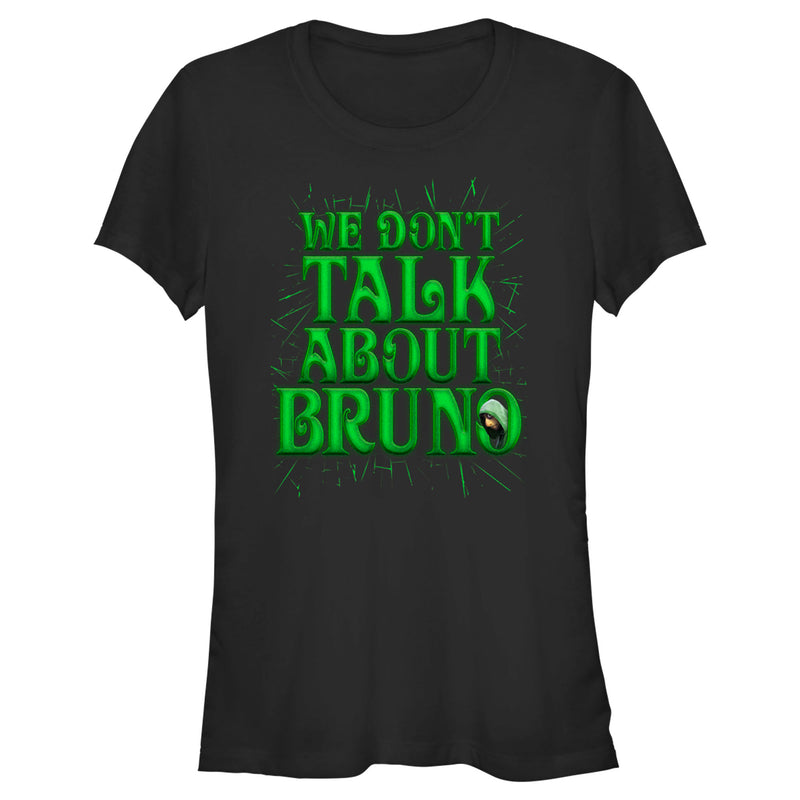 Junior's Encanto We Don't Talk About Bruno Green Text T-Shirt