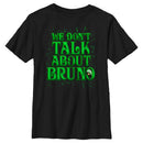 Boy's Encanto We Don't Talk About Bruno Green Text T-Shirt