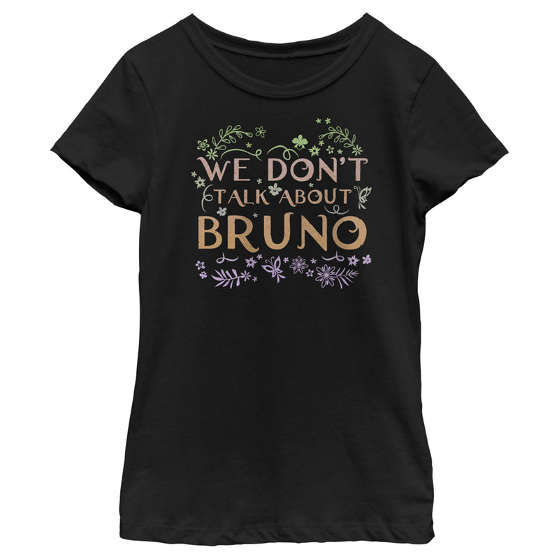 Girl's Encanto We Don't Talk About Bruno Tropical Leaves T-Shirt