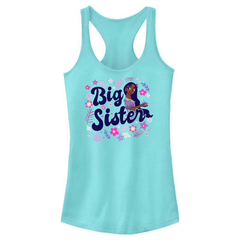 Junior's Encanto Isabela Big Sister with Flower Racerback Tank Top