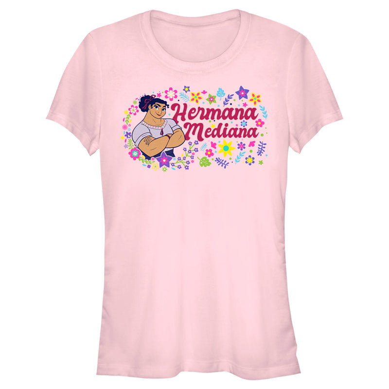 Junior's Encanto Luisa Hermana Mediana with Flower T-Shirt