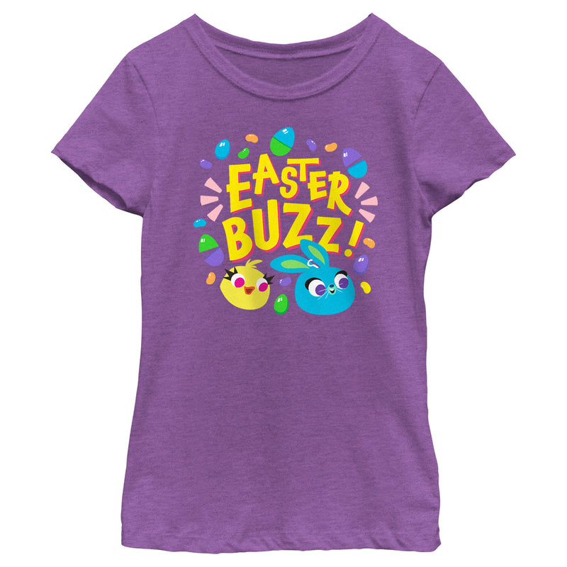 Girl's Toy Story 4 Ducky and Bunny Easter Buzz T-Shirt