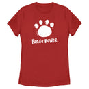 Women's Turning Red Panda Power Paw Print T-Shirt