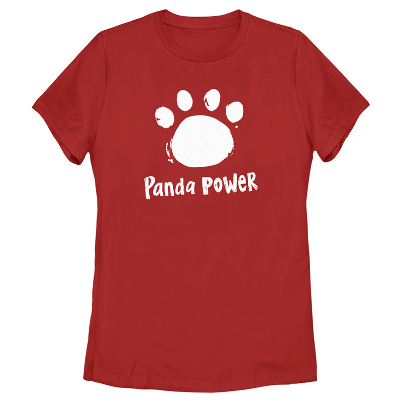 Women's Turning Red Panda Power Paw Print T-Shirt