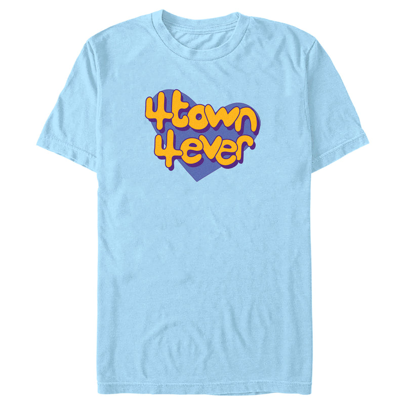 Men's Turning Red 4Town 4Eva Heart T-Shirt