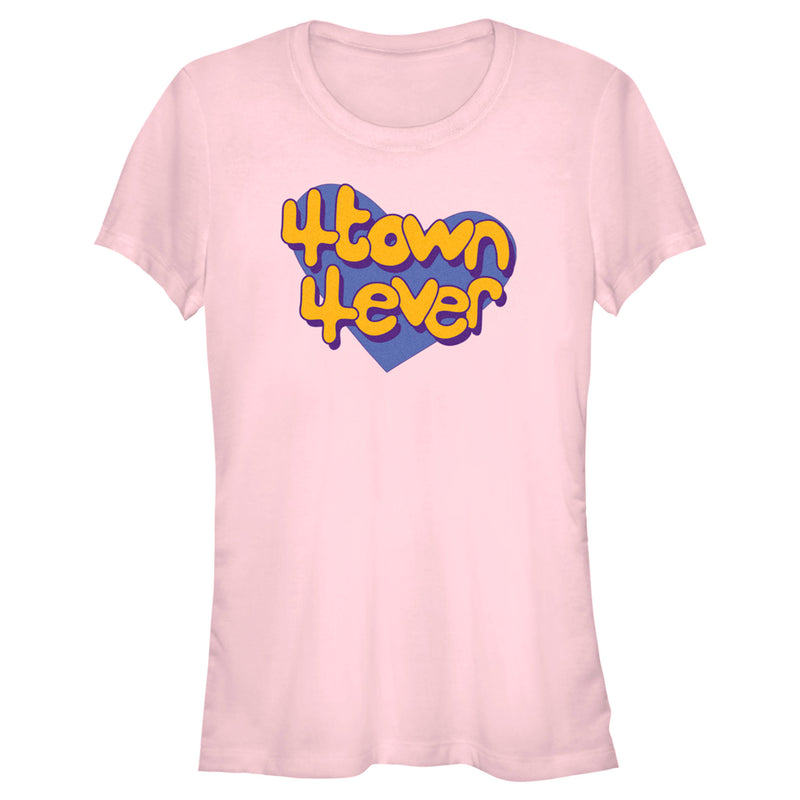 Junior's Turning Red 4Town 4Eva Heart T-Shirt