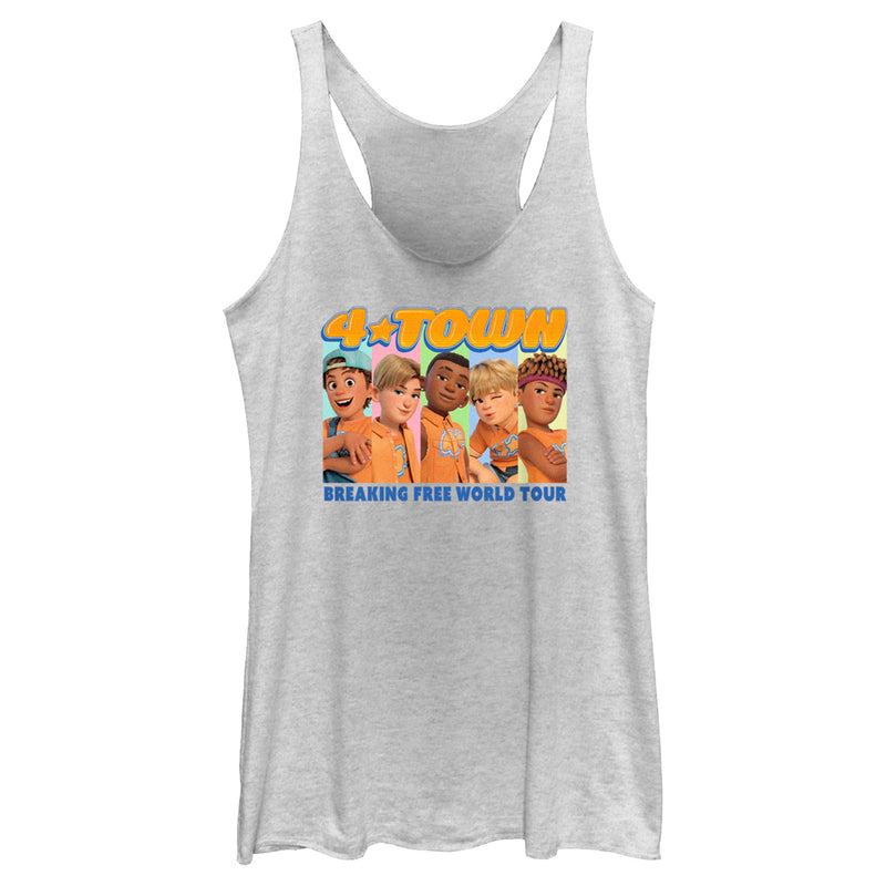 Women's Turning Red 4*Town Breaking Free World Tour Racerback Tank Top