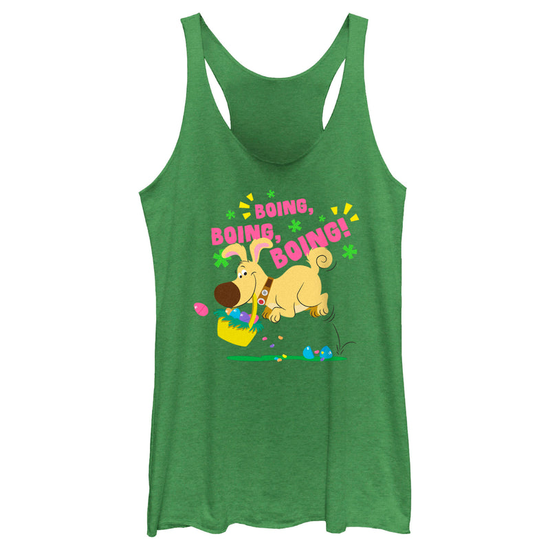 Women's Up Easter Dug Boing Boing Boing Racerback Tank Top