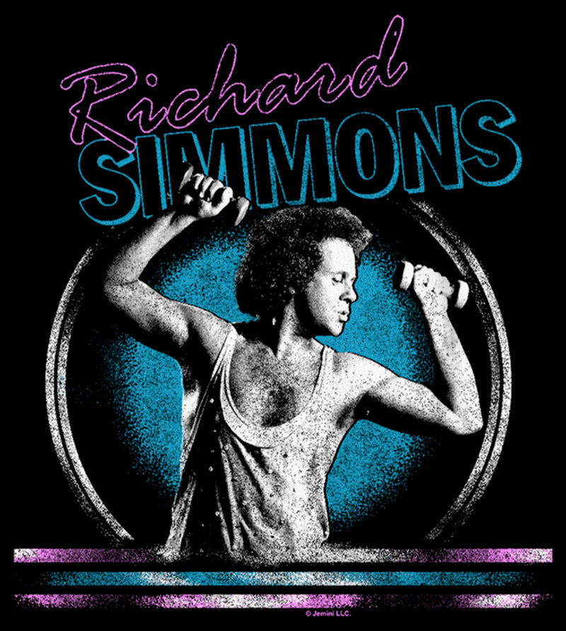 Boy's Richard Simmons Distressed Hand Weights Logo T-Shirt
