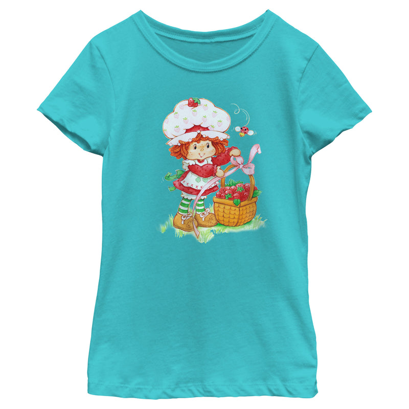 Girl's Strawberry Shortcake Berry Cute Basket T-Shirt