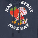 Junior's Strawberry Shortcake Berry Nice Day Greeting Cowl Neck Sweatshirt