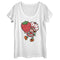 Women's Strawberry Shortcake Cartoon Cute Berry Scoop Neck