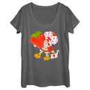 Women's Strawberry Shortcake Cute Berry Gardener Scoop Neck