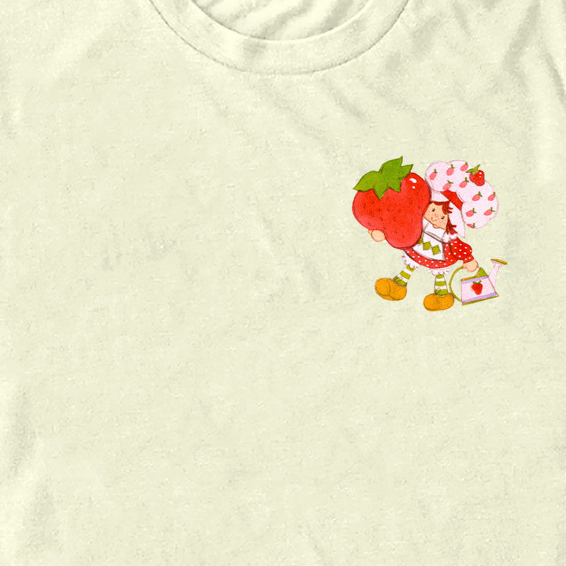 Men's Strawberry Shortcake Cute Berry Gardener Badge T-Shirt