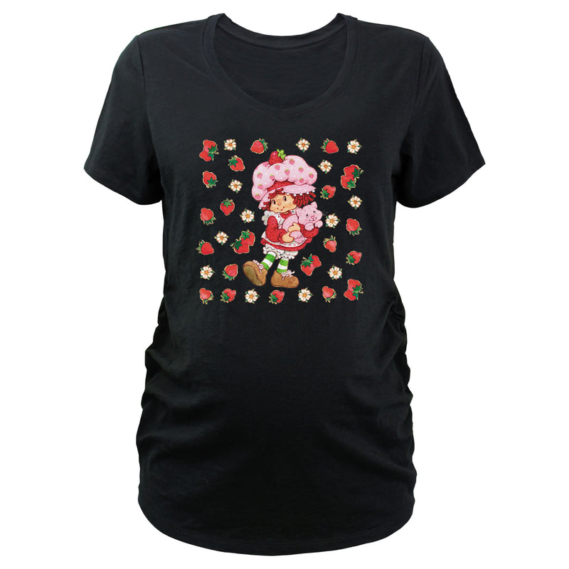 Women's Strawberry Shortcake Flowers and Fruits T-Shirt