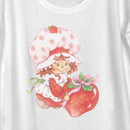 Women's Strawberry Shortcake Watercolor Cute Berry Scoop Neck