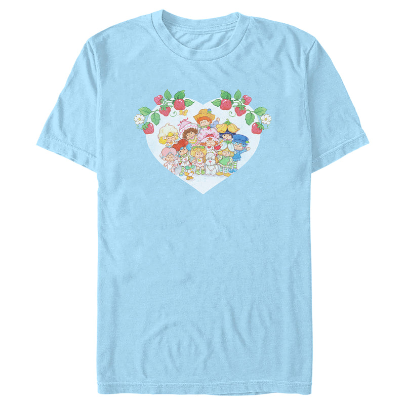 Men's Strawberry Shortcake Friends in a Heart T-Shirt