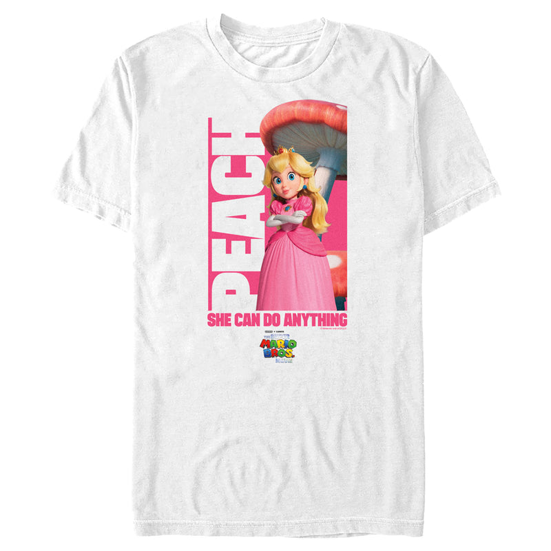 Men's The Super Mario Bros. Movie Peach She Can Do Anything T-Shirt