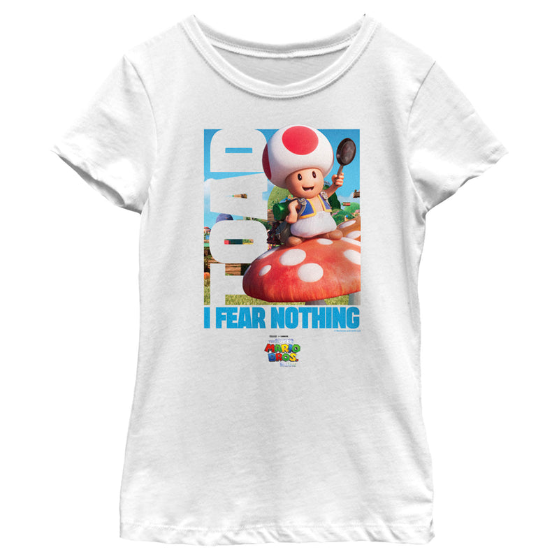 Girl's The Super Mario Bros. Movie Toad I Fear Nothing T-Shirt