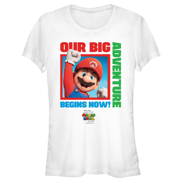 Junior s The Super Mario Bros. Movie Mario Our Big Adventure Begins Now T Shirt