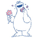 Girl's Sesame Street Cookie Monster Flower T-Shirt