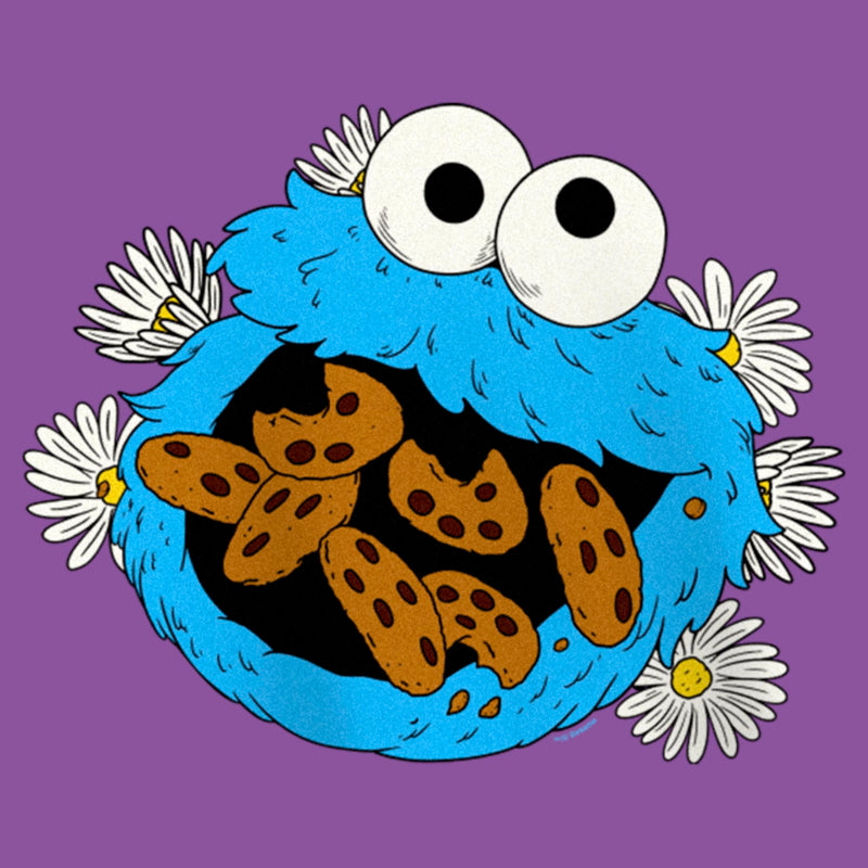 Girl's Sesame Street Cookie Monster and Daisies T-Shirt