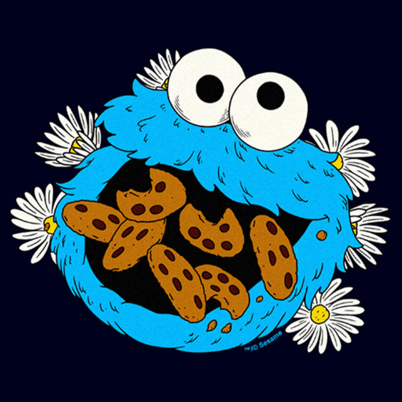 Toddler's Sesame Street Cookie Monster and Daisy Flowers T-Shirt