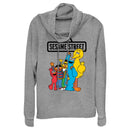 Junior's Sesame Street Friend Group Wave Cowl Neck Sweatshirt