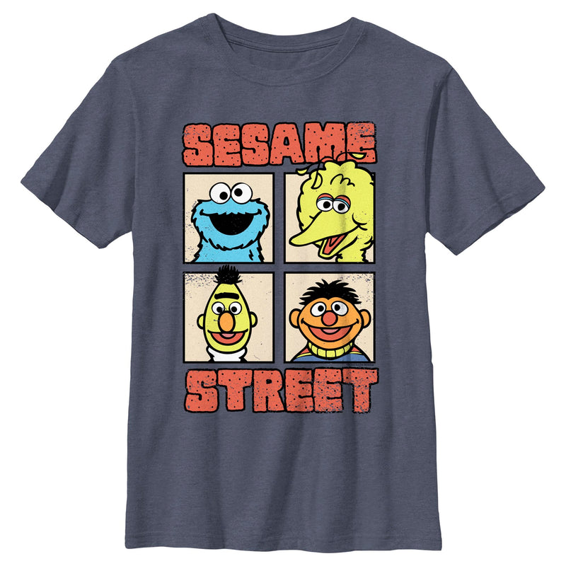 Boy's Sesame Street Four Panels Pals T-Shirt