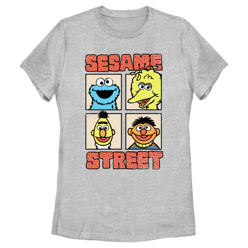 Women's Sesame Street Four Panels Pals T-Shirt