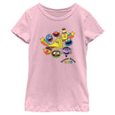 Girl's Sesame Street Main Characters Heads 1969 T-Shirt