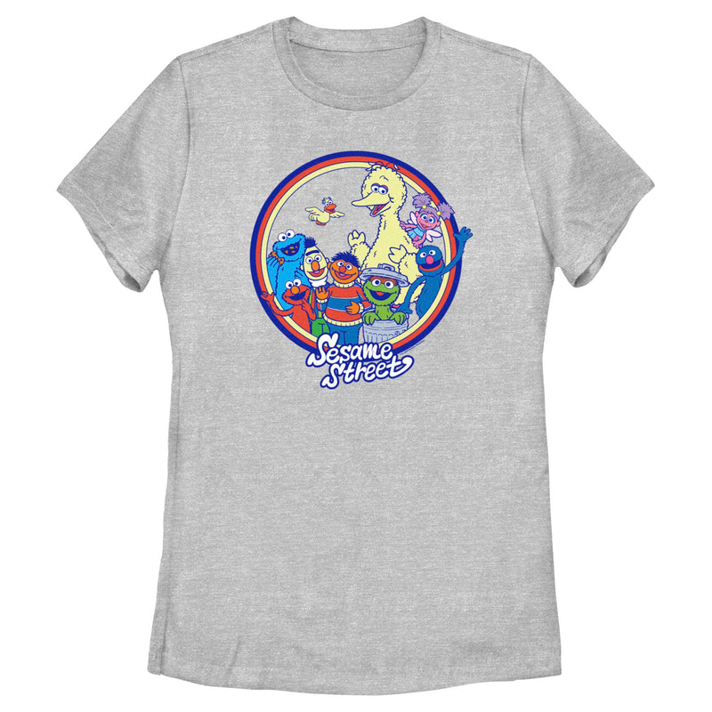 Women's Sesame Street Circle Group Portrait T-Shirt