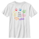 Boy's Sesame Street All for Love Characters T-Shirt