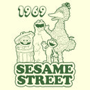 Men's Sesame Street Group Green Outline 1969 T-Shirt